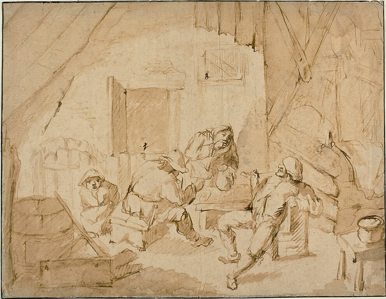 Bönder som dricker av Isaac van Ostade