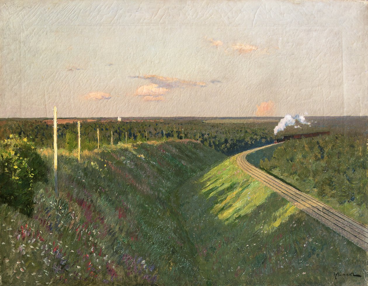 Ett tåg på sin resa av Isaak Ilyich Levitan
