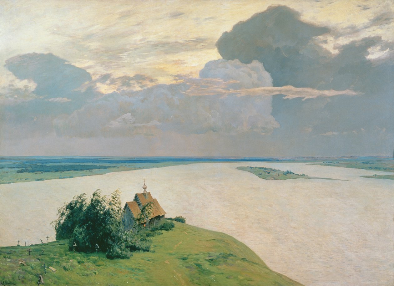 Ovanför den eviga freden, 1894 av Isaak Ilyich Levitan