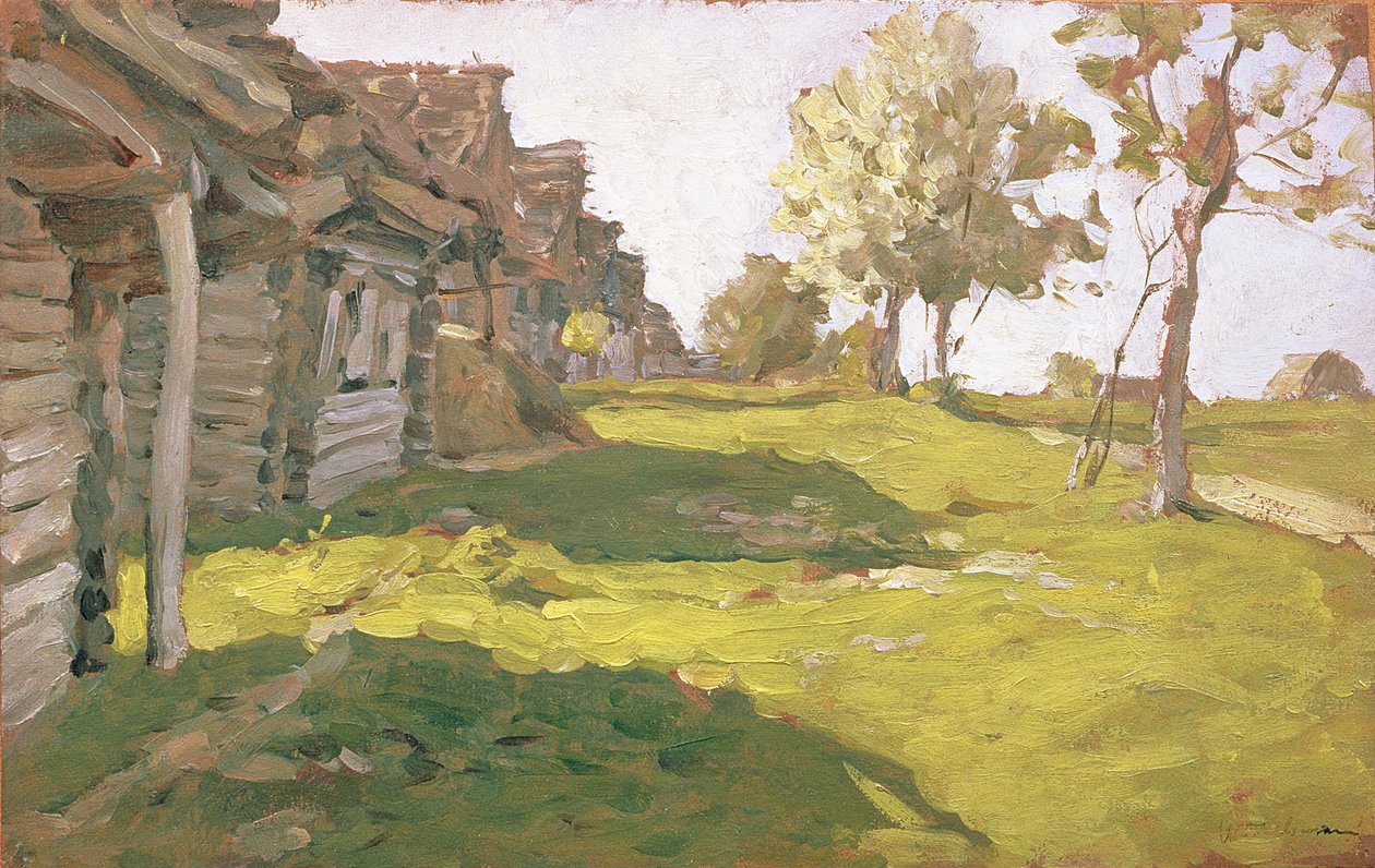 Solbelyst dag. En liten by, 1898 av Isaak Ilyich Levitan