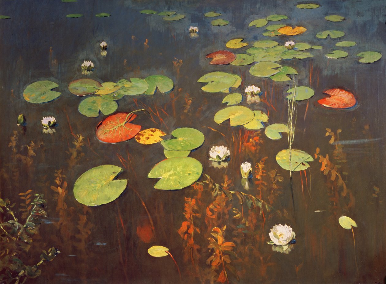 Maji Lilies 1895 swed av Isaak Ilyich Levitan