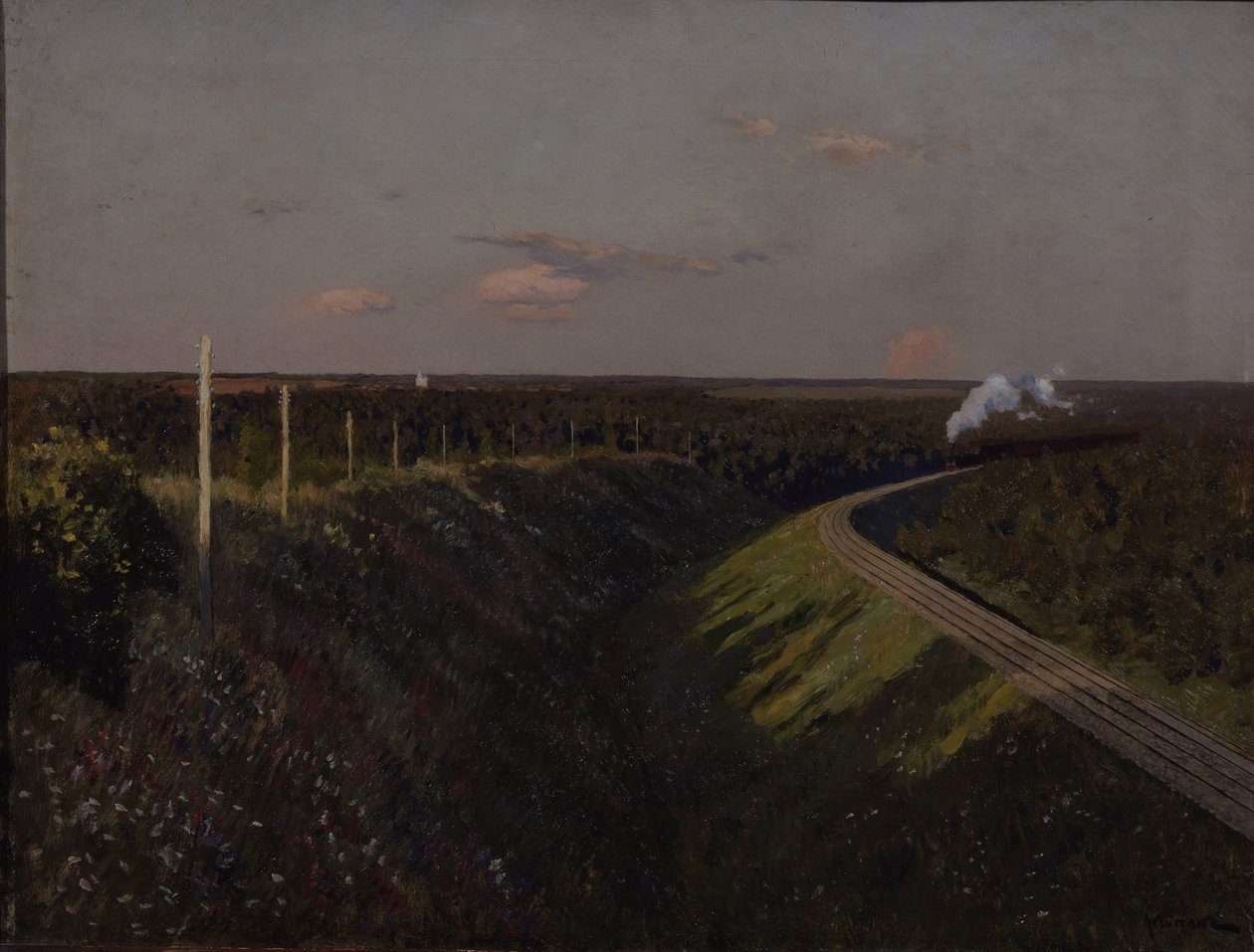 Ett tåg på väg, 1890-talet av Isaak Ilyich Levitan