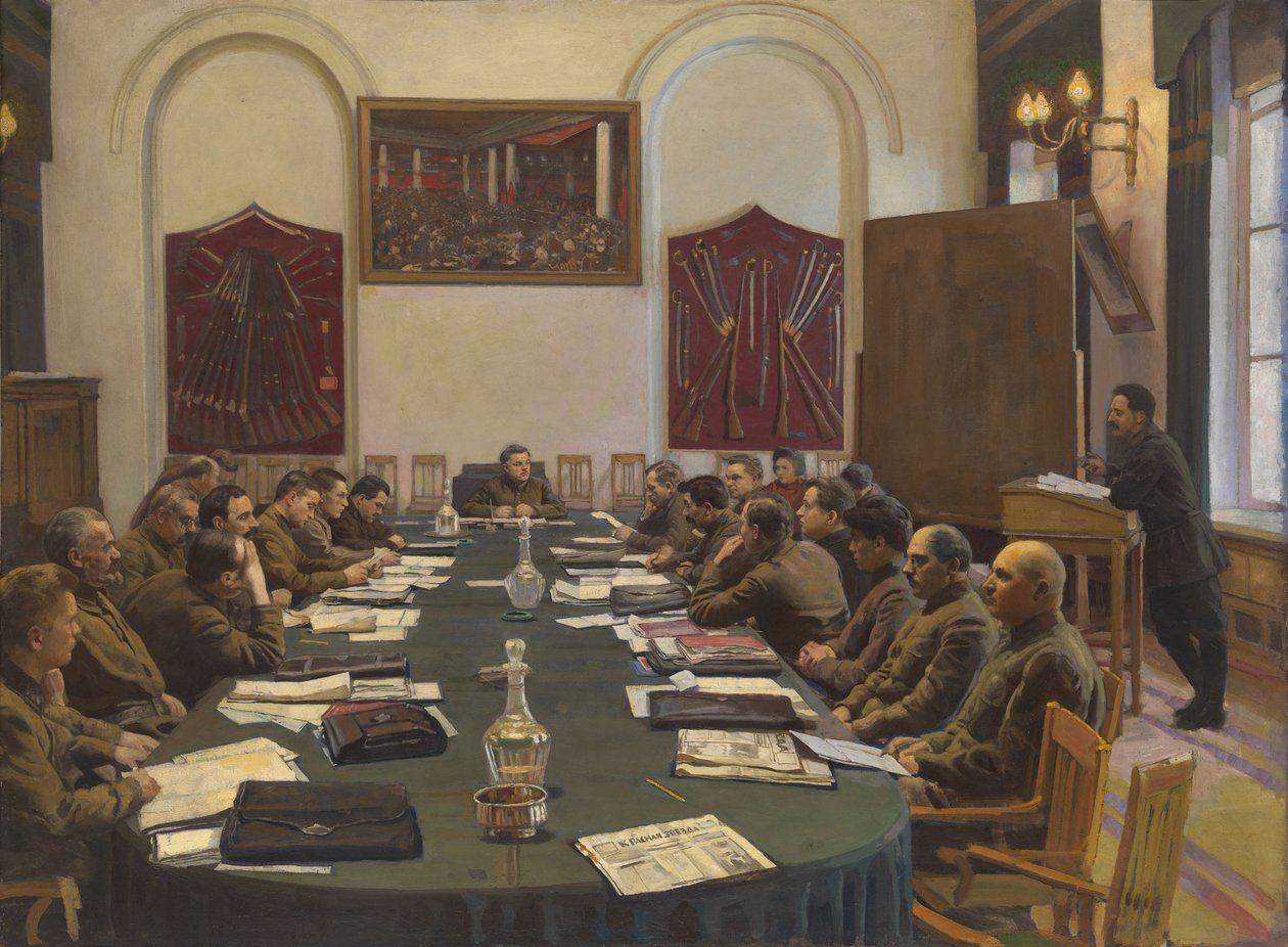 Församling av det revolutionära militärrådet i Sovjetunionen, som leds av Kliment Voroshilov av Isaak Israilevich Brodsky