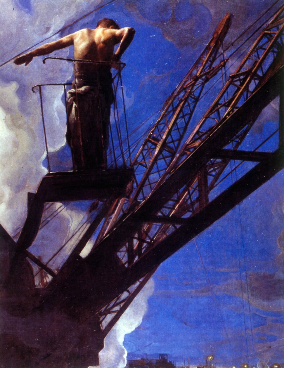 Byggarbetare av Isaak Israilevich Brodsky