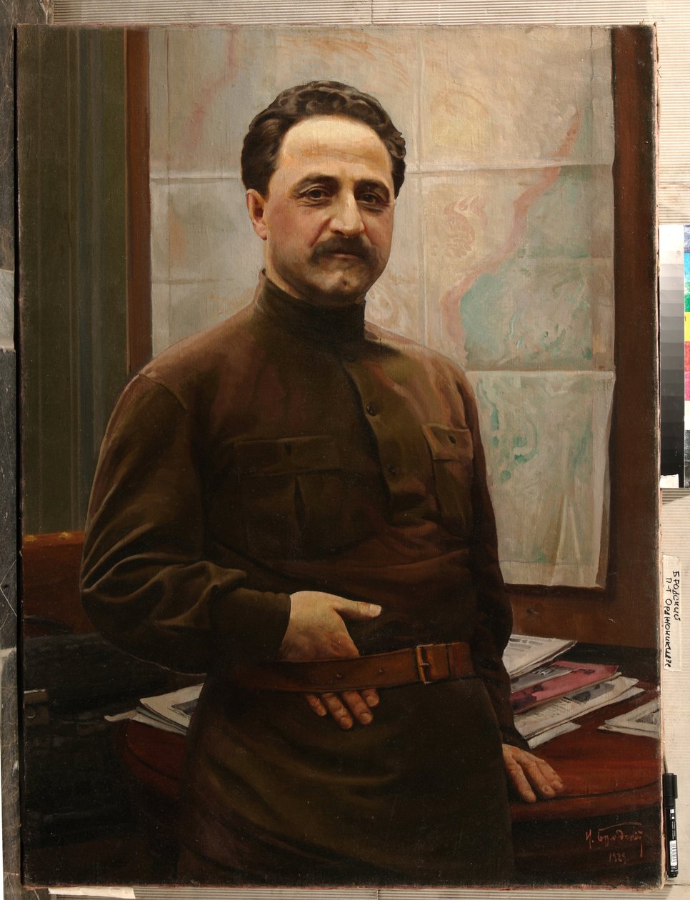 Grigory Ordjonikidze - Porträtt av Grigory (Sergo) Ordzhonikidze (1886-1937) - Brodsky, Isaak Izrailevich (1884-1939) - 1929 - Olja på duk - State Central Military Museum, Moskva av Isaak Israilevich Brodsky