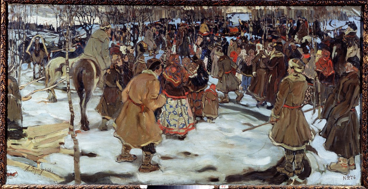 Bojarernas tid (boiard, boiar), ryska aristokrater. (Bojarepoken). Målning av Isaak Izrailevich Brodsky (Brodsky) (1884-1939). Olja på duk av Isaak Israilevich Brodsky