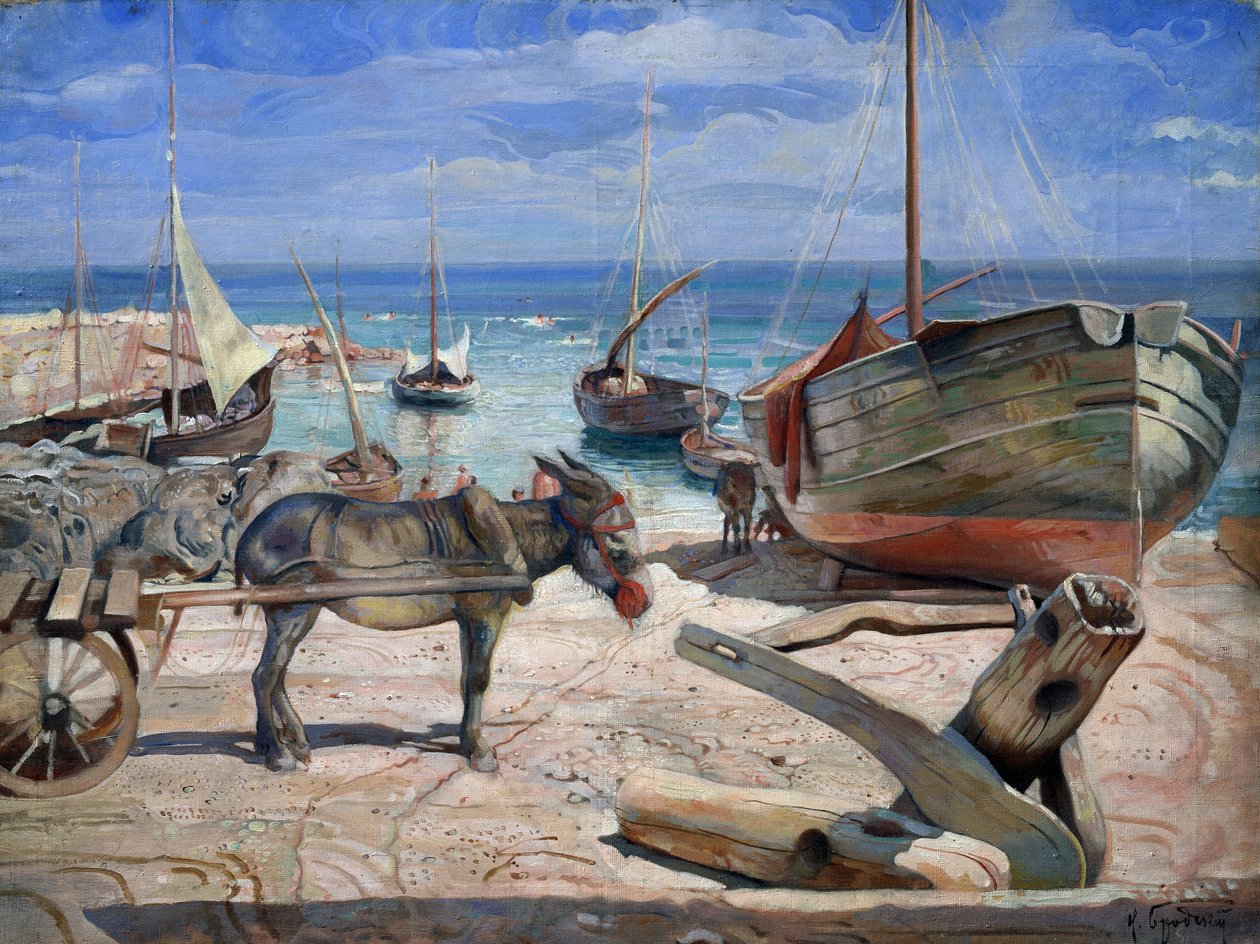 ""The Isle of Capri"" Målning av Isaac Brodsky (Brodski) (1884-1939) 1929 Regional Art Museum, Berdyansk av Isaak Israilevich Brodsky