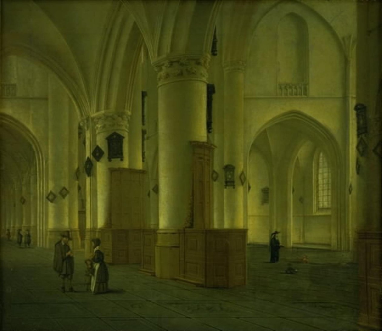 Sidogång vid St Bavo-kyrkan i Haarlem av Isaak van Nickelen