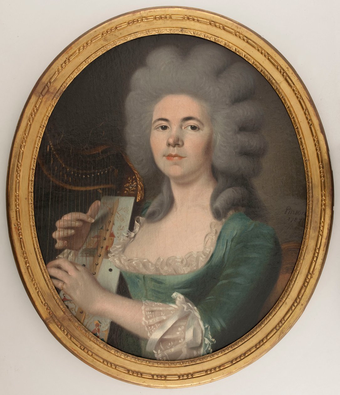 Porträtt antas vara Rosalie Dugazon (1755-1821), sångerska (olja på duk) av Isabelle Pinson