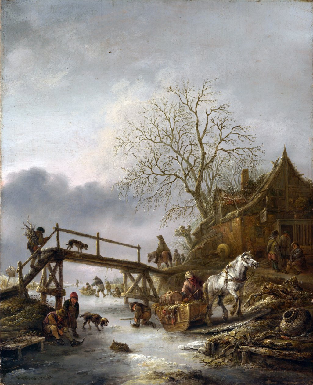 En vinterscen, 1640 av Isack van Ostade