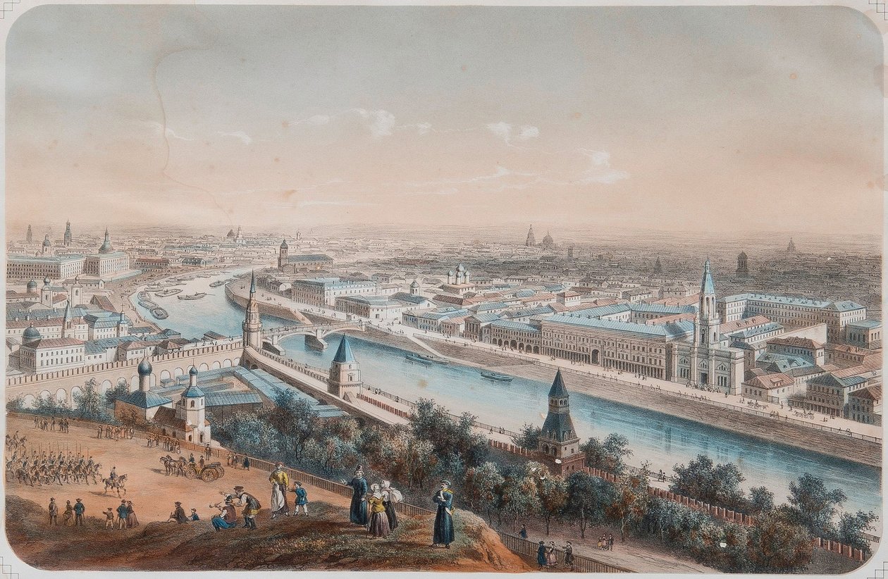 Panoramautsikt över Moskva, 1820-talet av Isidore Laurent Deroy