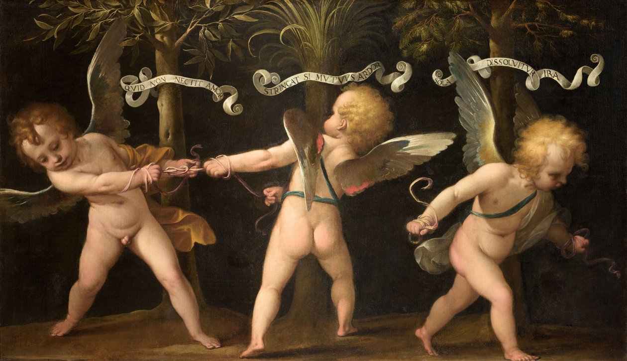 Allegori med bevingade keruber, ca. 1635. av Isidoro Bianchi