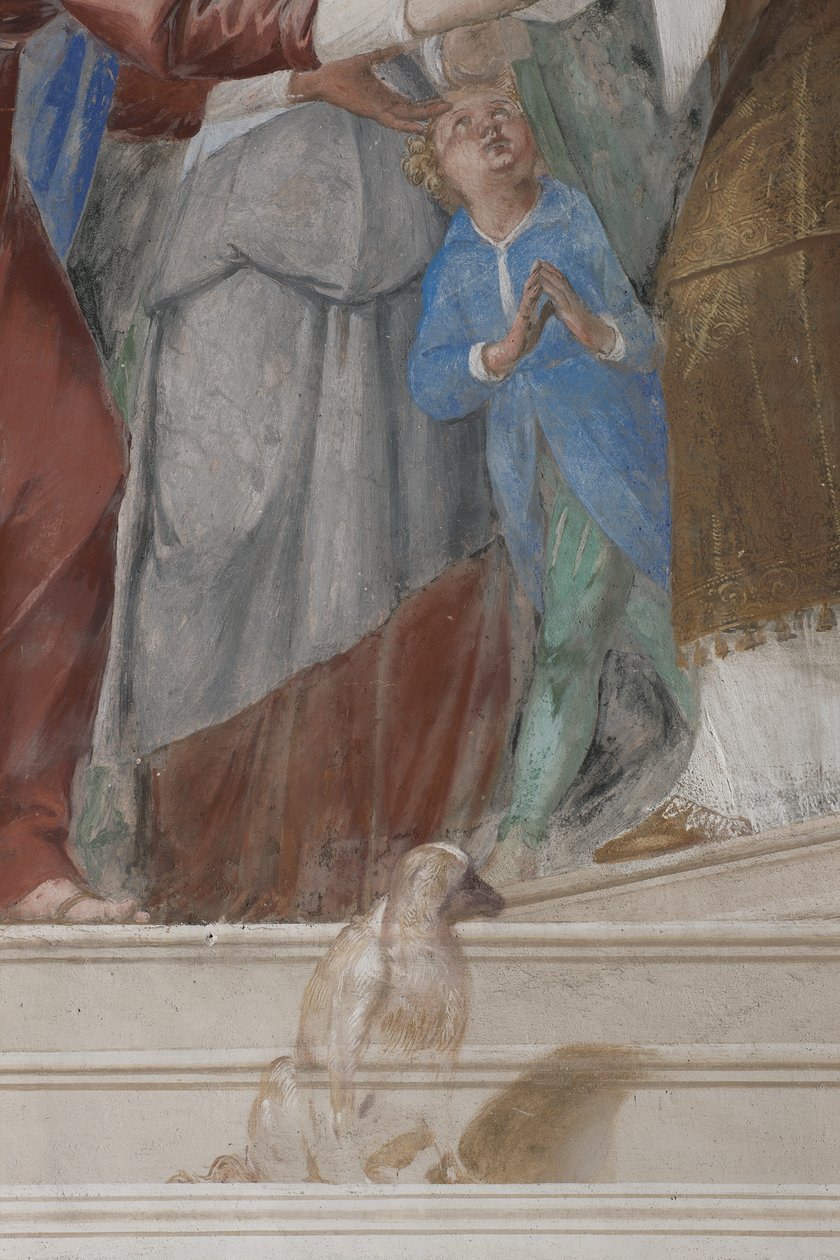 Barn, detalj från presentationen av Jesus i templet, 1623-34 av Isidoro Bianchi