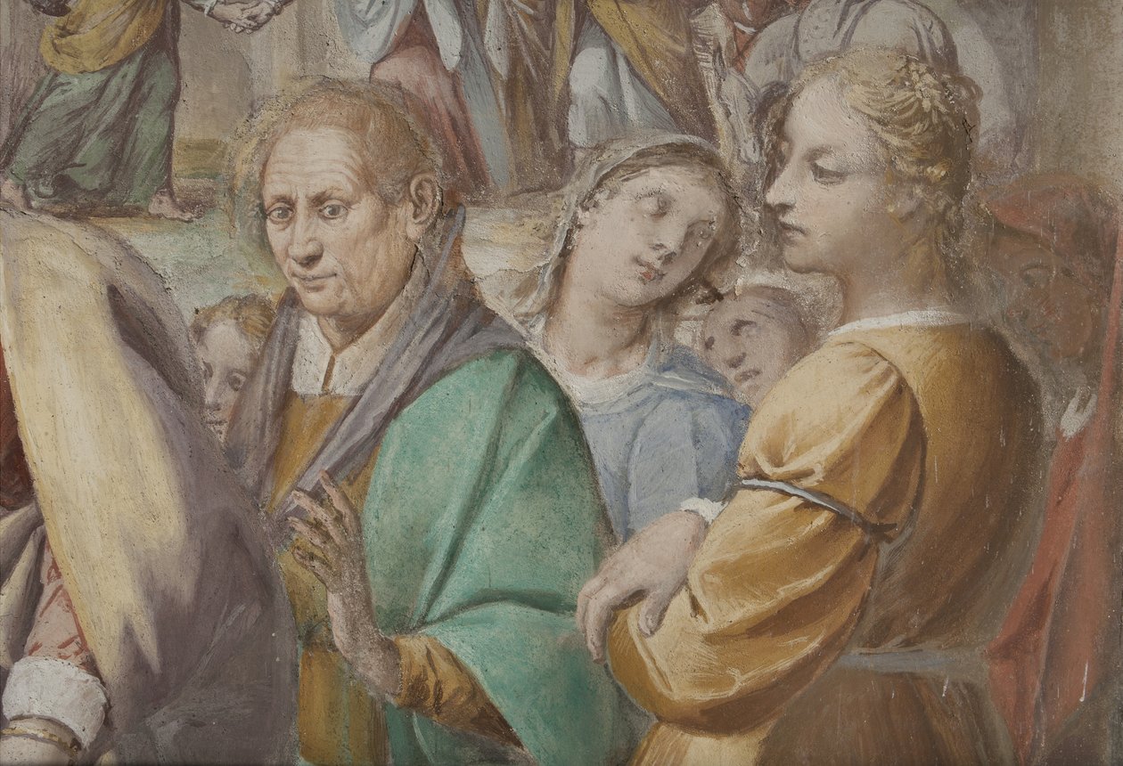 Detalj från Jungfru Marias bröllop, 1634 av Isidoro Bianchi
