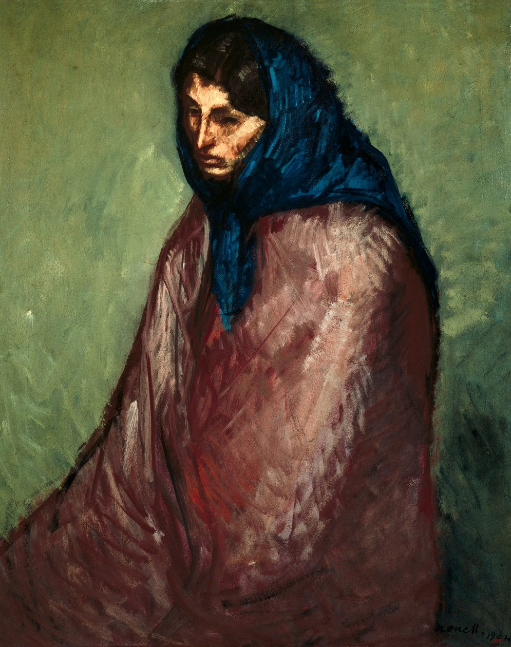 ""Le refuge"" Målning av Isidre Nonell i Monturiol (1873-1911) 1904 Barcelona. Kataloniens nationella konstmuseum av Isidro Nonell