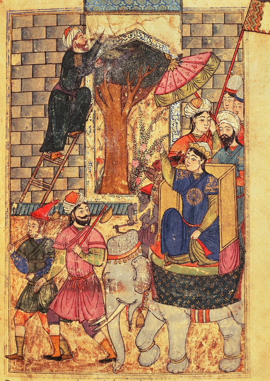 Fol.110 Sultana som lämnar palatset, från 