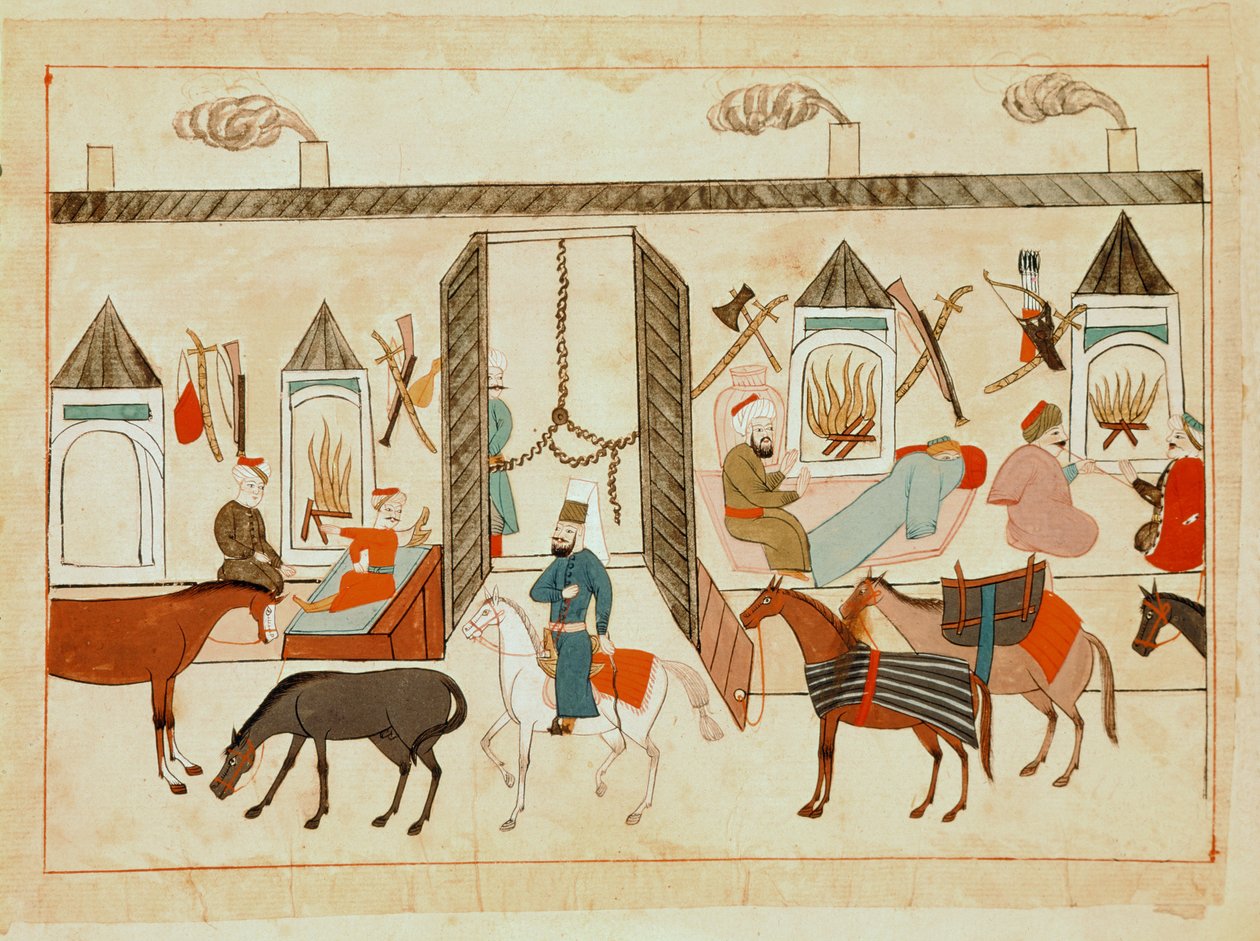 Ms 1671 Interiör av Sultanens palats i Istanbul, c.1580 av Islamic School