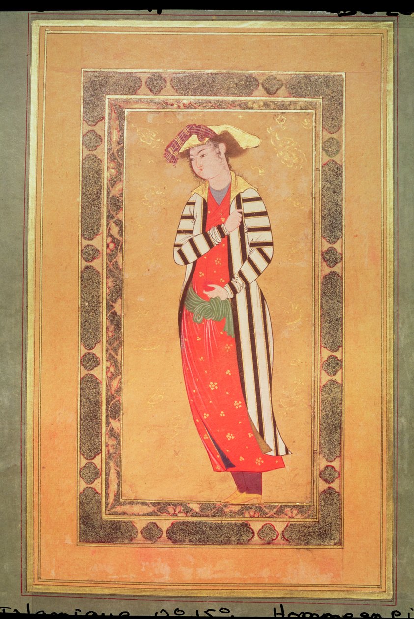 Album 2160 Portrait of a Man, från Album de Pieces Calligraphiees et de Miniatures, 1200-1400-talet av Islamic School