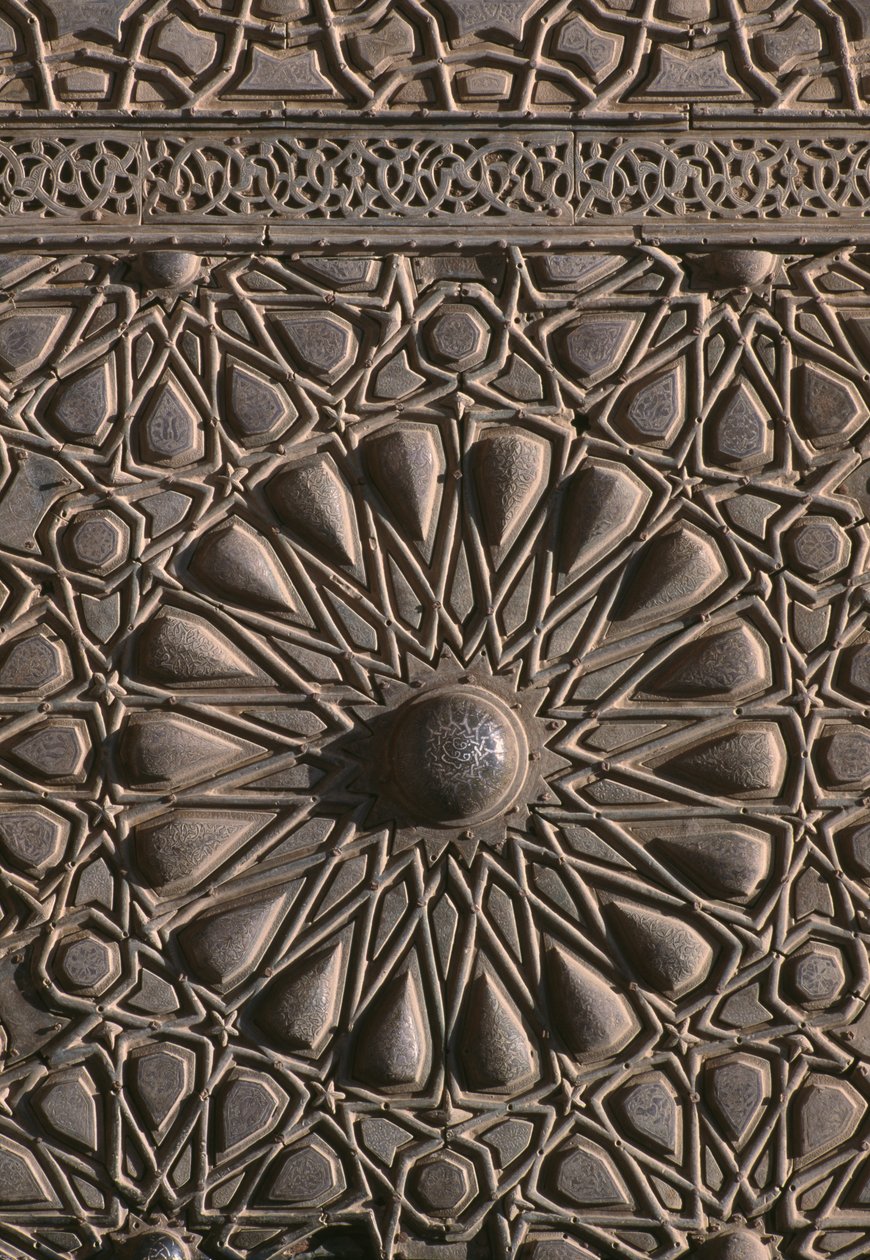 Dörr till sultan al-Zahir Barquqs madrasa, detalj (trä) av Islamic School