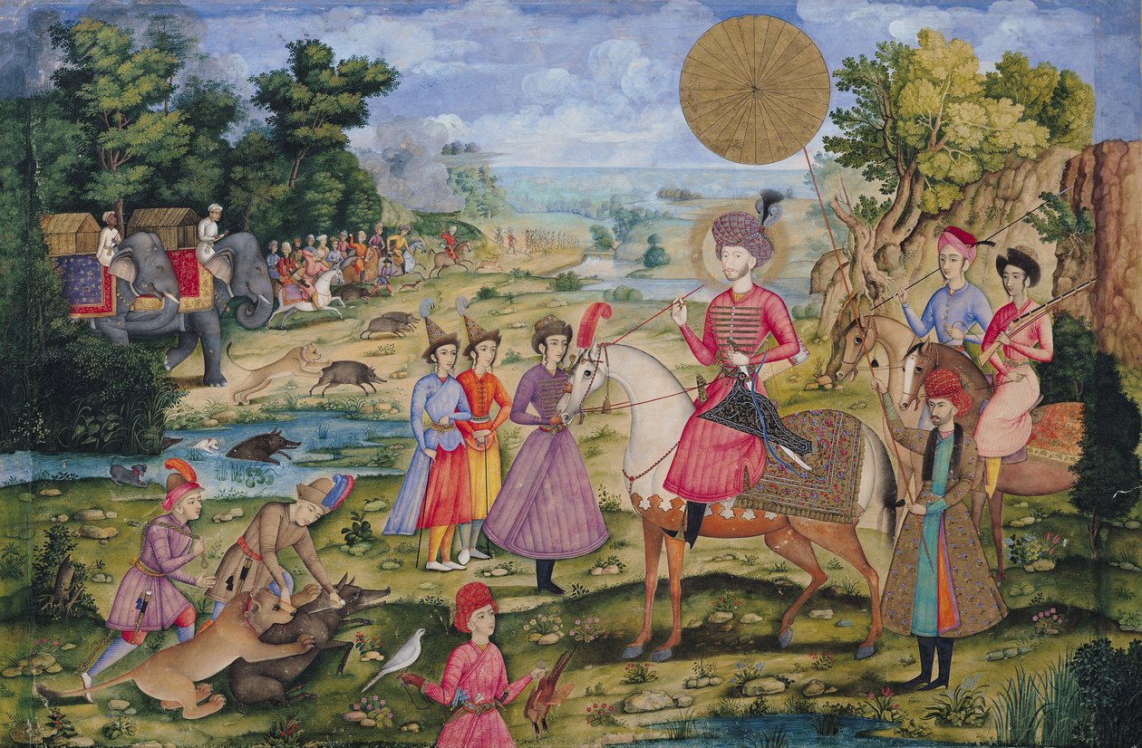 Royal Hunt, från Isfahan, Iran av Islamic School