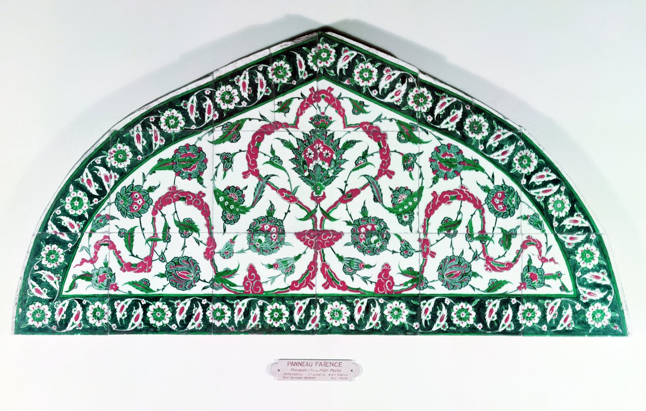 Kaklad överligger, från Istanbul, Turkiet (fajans) av Islamic School