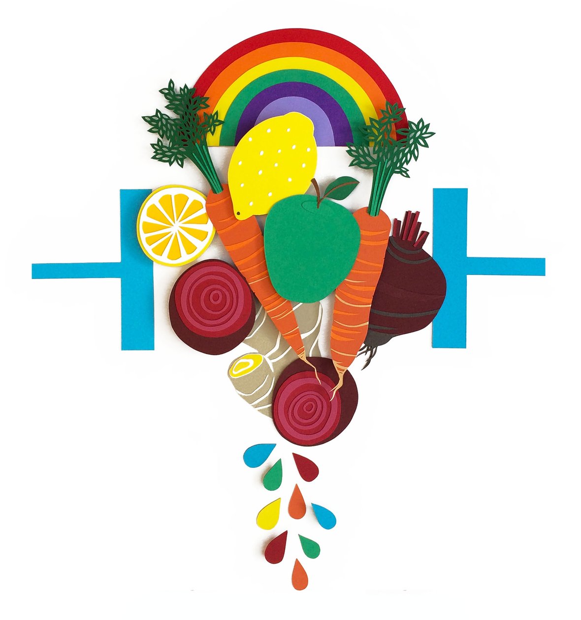 Eat the Rainbow, 2016, papper av Isobel Barber