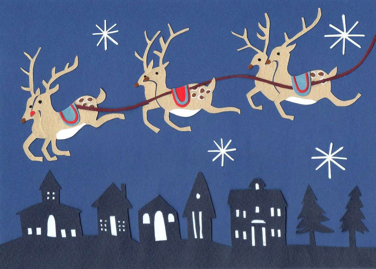 Reindeer, 2014 (klippt papper) av Isobel Barber