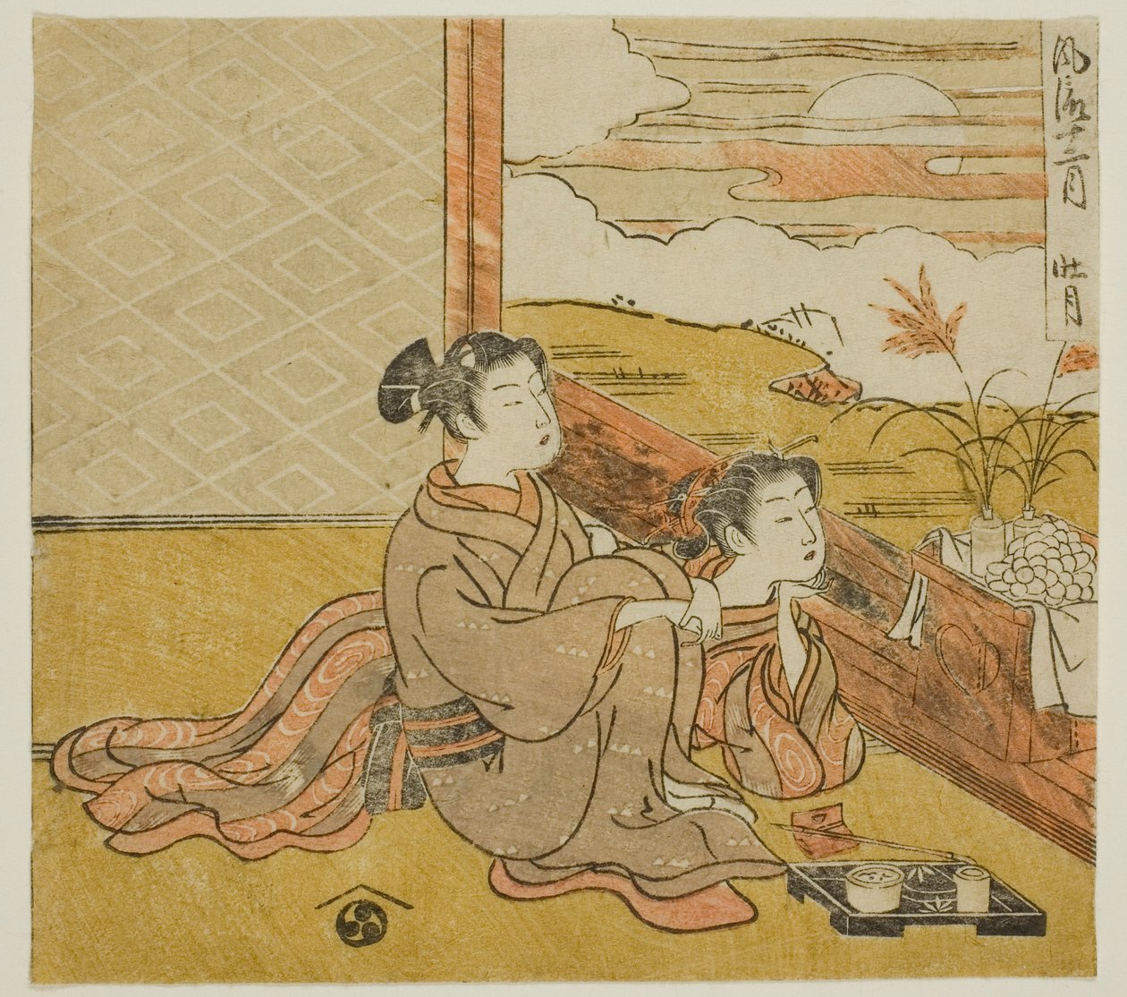 Den åttonde månaden (Sogetsu), från serien "Fashionable Twelve Months (Furyu juni tsuki)" av Isoda Koryusai