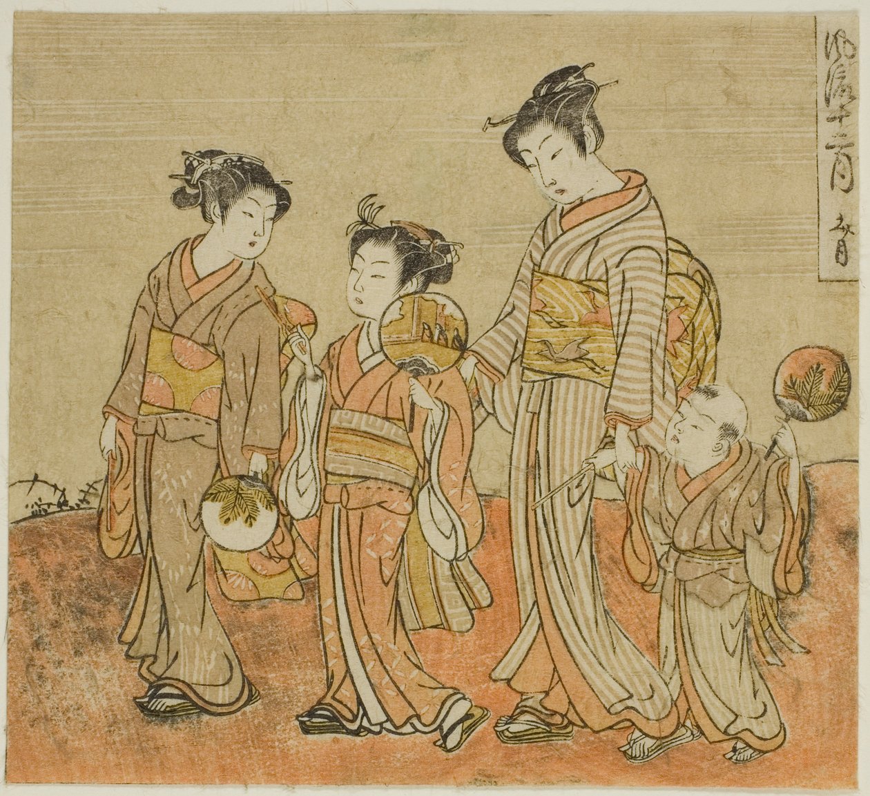 Den sjunde månaden (Fumizuki), från serien "Fashionable Twelve Months (Furyu juni tsuki)" av Isoda Koryusai