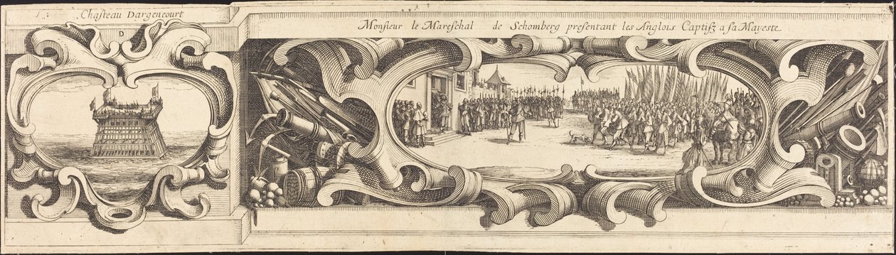 Belägringen av La Rochelle [skylt 14 av 16; uppsättningen omfattar 1952.8.97-112] av Israel Henriet or Abraham Bosse after Jacques Callot