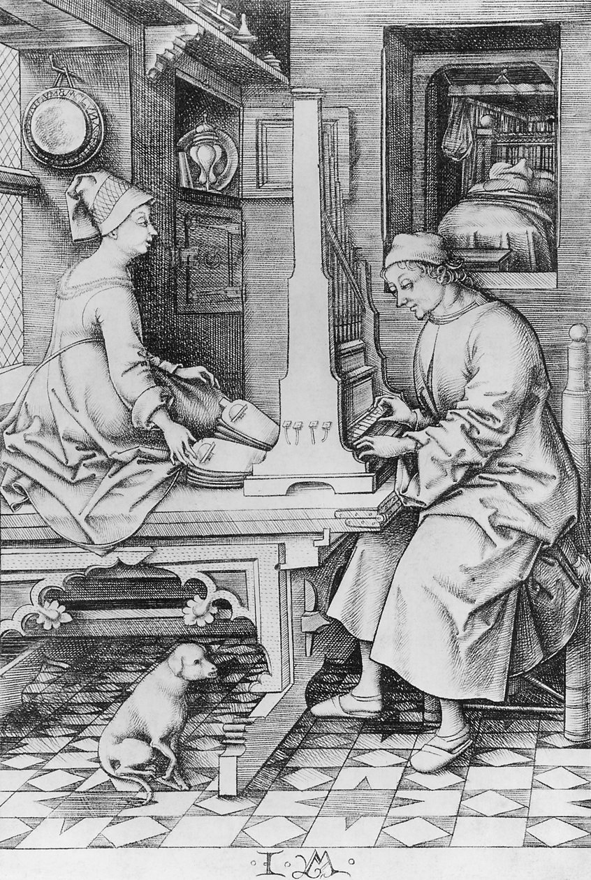 Positiv Organ swed av Israhel van Meckenem the younger