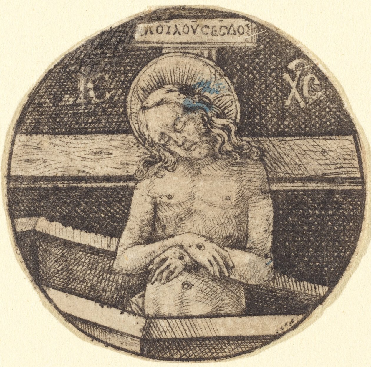 Kristus som sorgens man, ca. 14701480. av Israhel van Meckenem