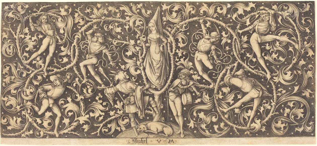 Prydnad med Morris Dancers, ca. 14901500. av Israhel van Meckenem