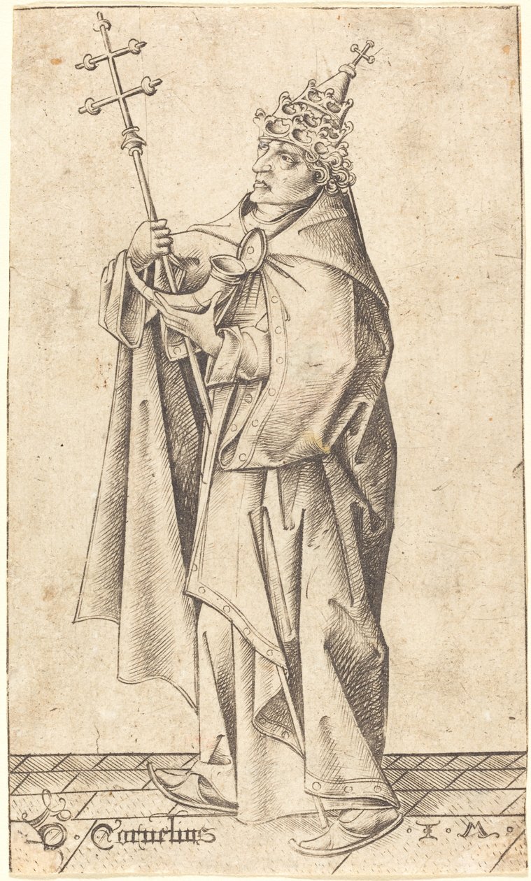 Sankt Cornelius, ca. 1470. av Israhel van Meckenem