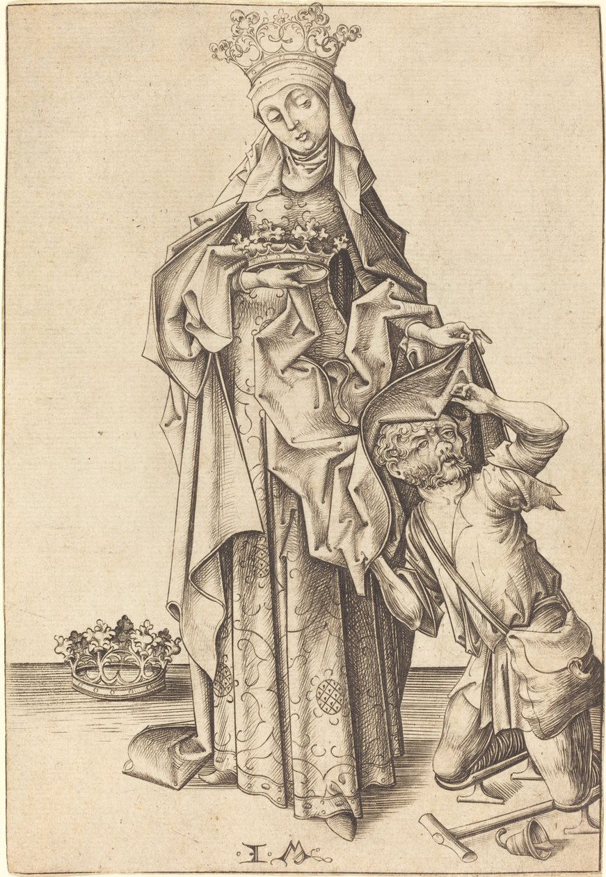 Sankta Elisabeth av Thüringen, ca. 14751480. av Israhel van Meckenem