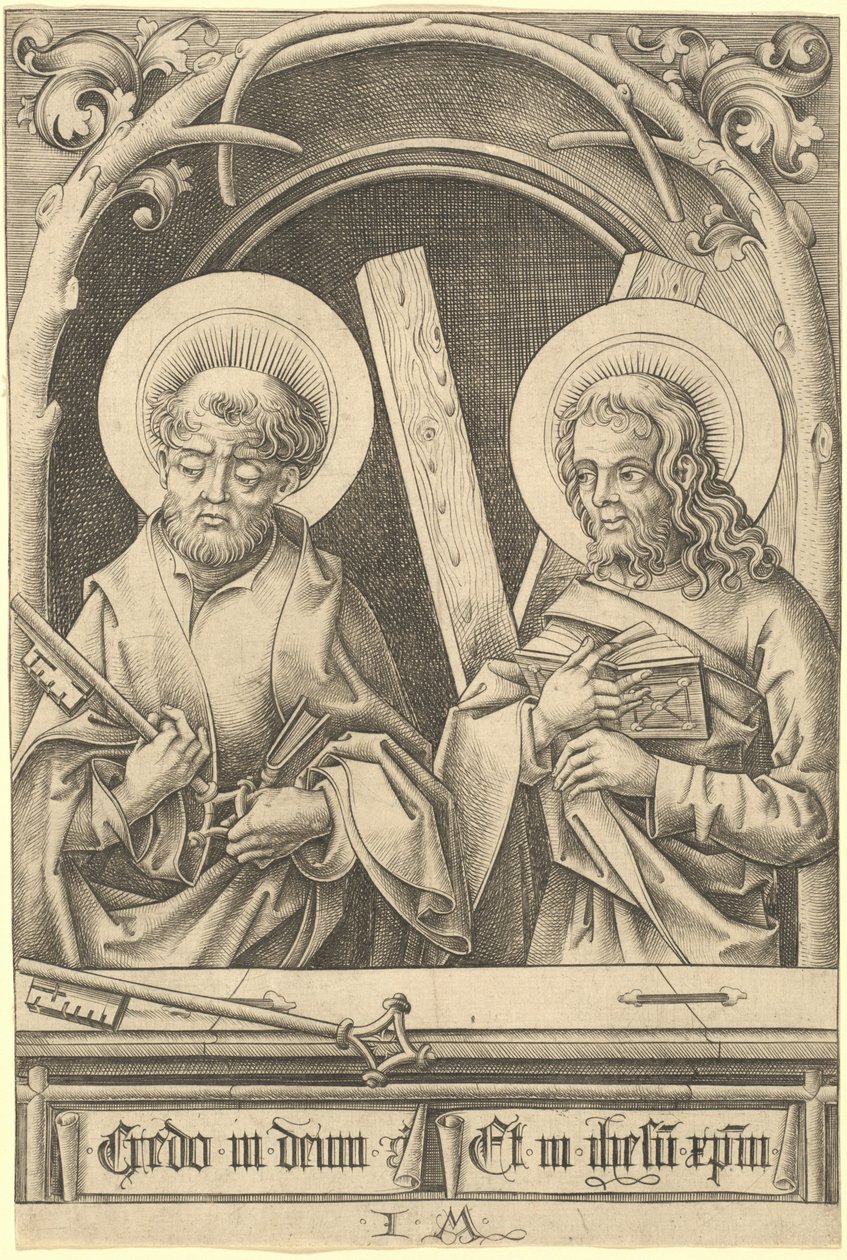 De heliga Peter och Andreas av Israhel van Meckenem