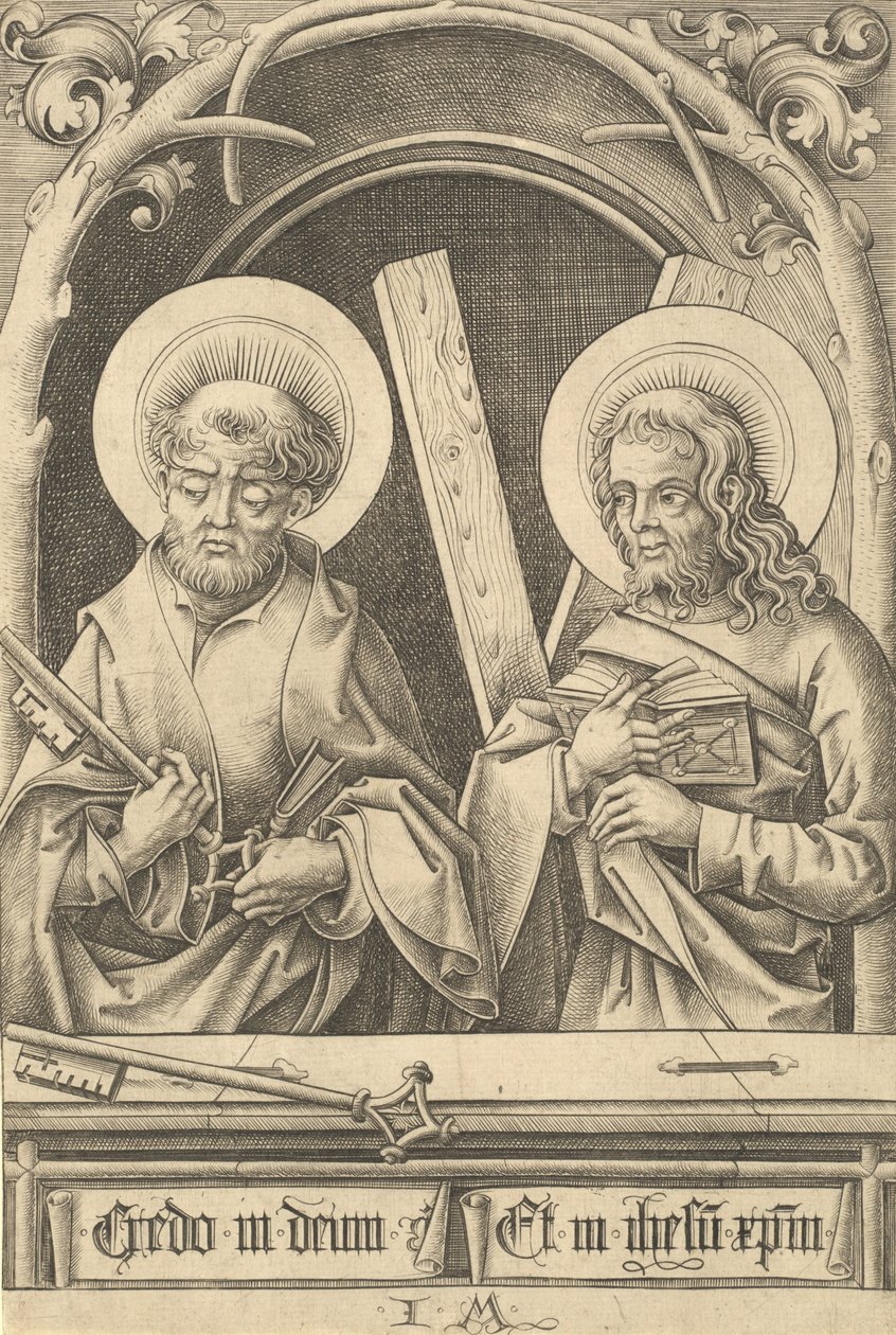 De heliga Peter och Andreas, ca. 14801485. av Israhel van Meckenem