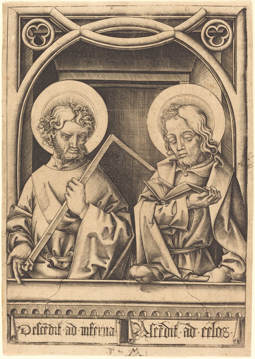 De heliga Thomas och Jakob den mindre, ca. 14801485. av Israhel van Meckenem