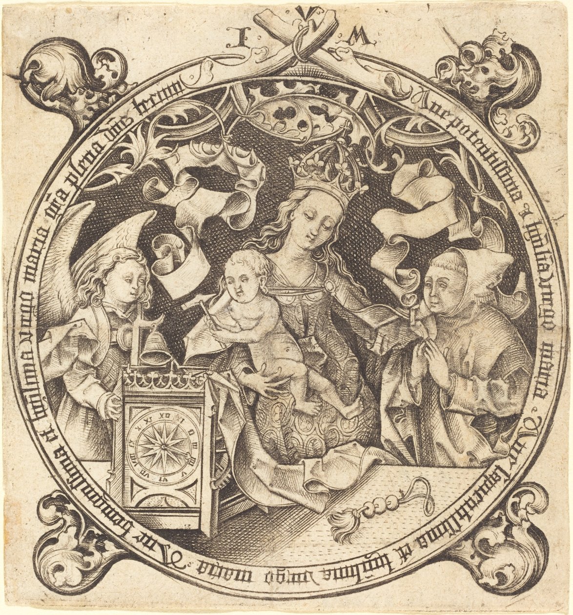 Madonnan med klockan, ca. 1490. av Israhel van Meckenem