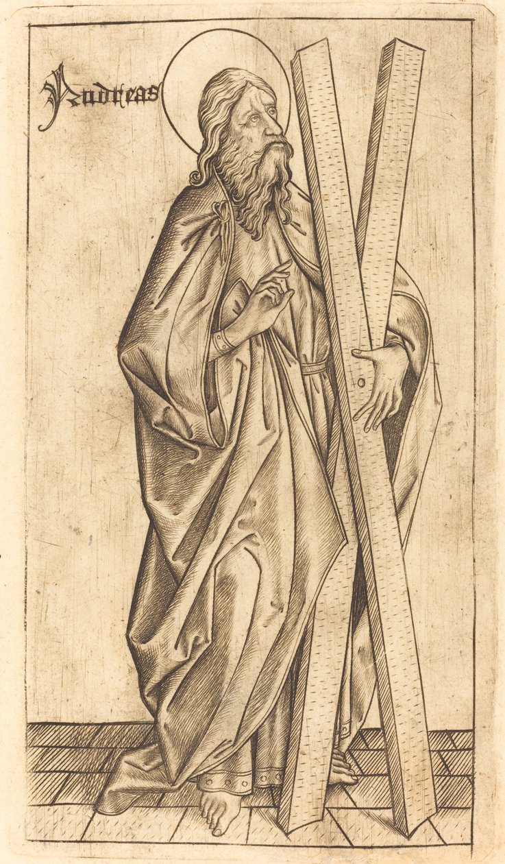 Sankt Andreas av Israhel van Meckenem after Master E.S.