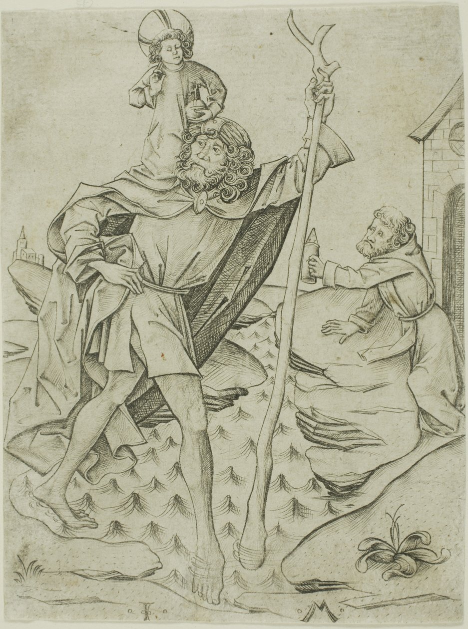 Sankt Kristoffer av Israhel van Meckenem the younger