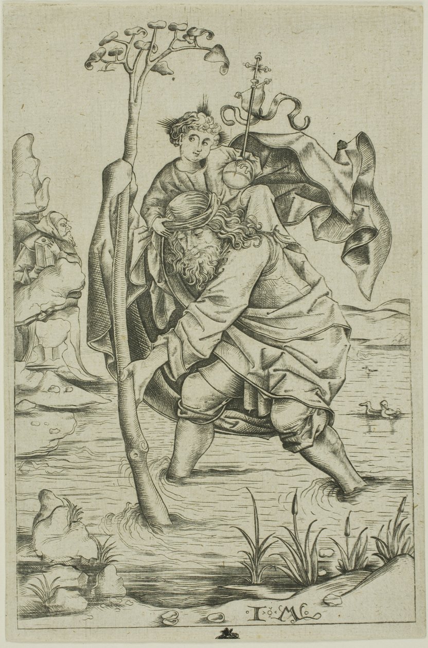 Sankt Kristoffer av Israhel van Meckenem the younger