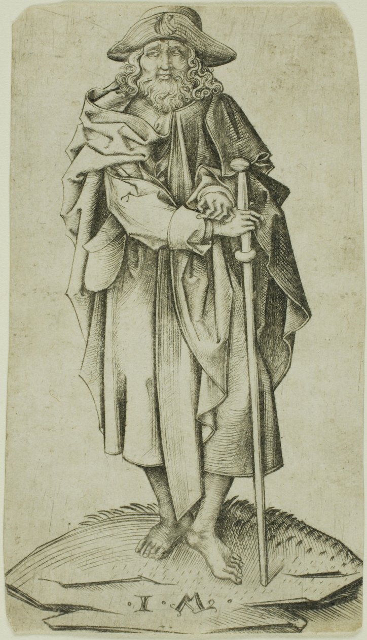 St. James Major, från Kristus och apostlarna av Israhel van Meckenem the younger