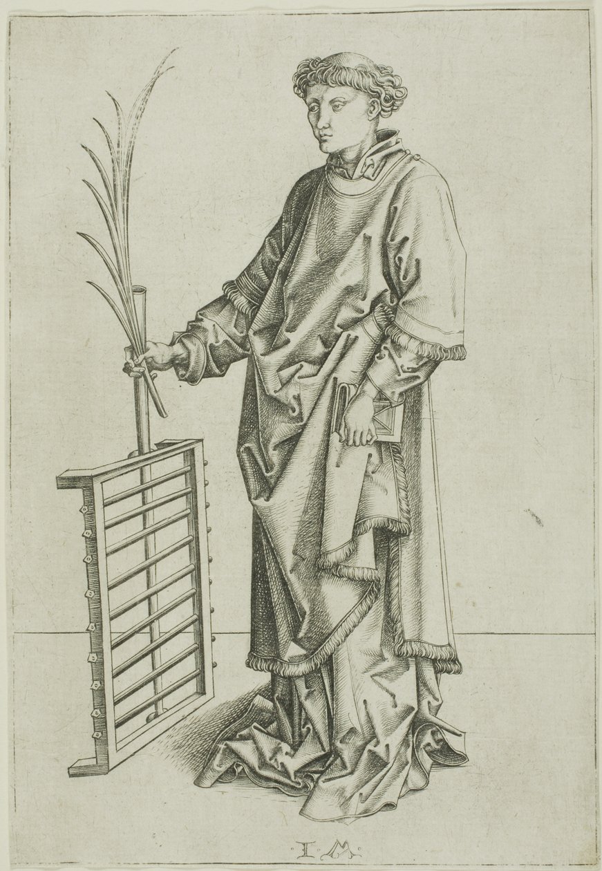 St. Laurence av Israhel van Meckenem the younger