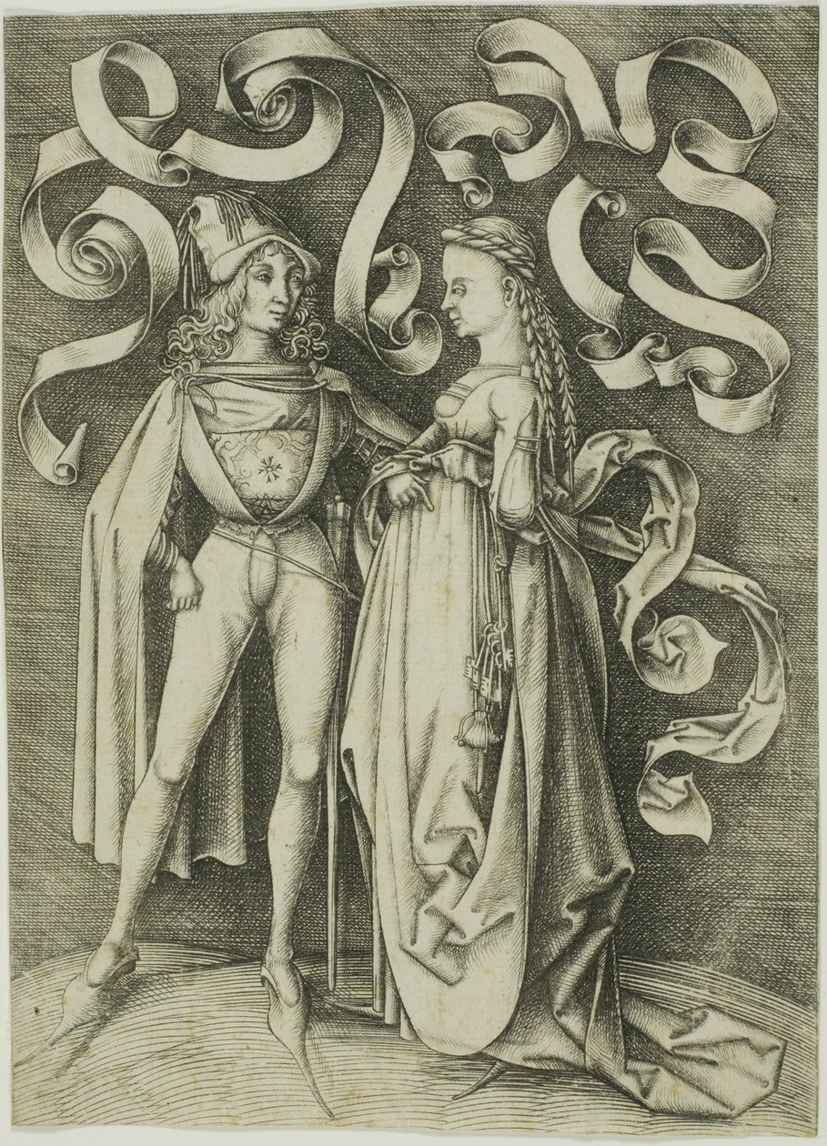 Riddaren och damen av Israhel van Meckenem the younger