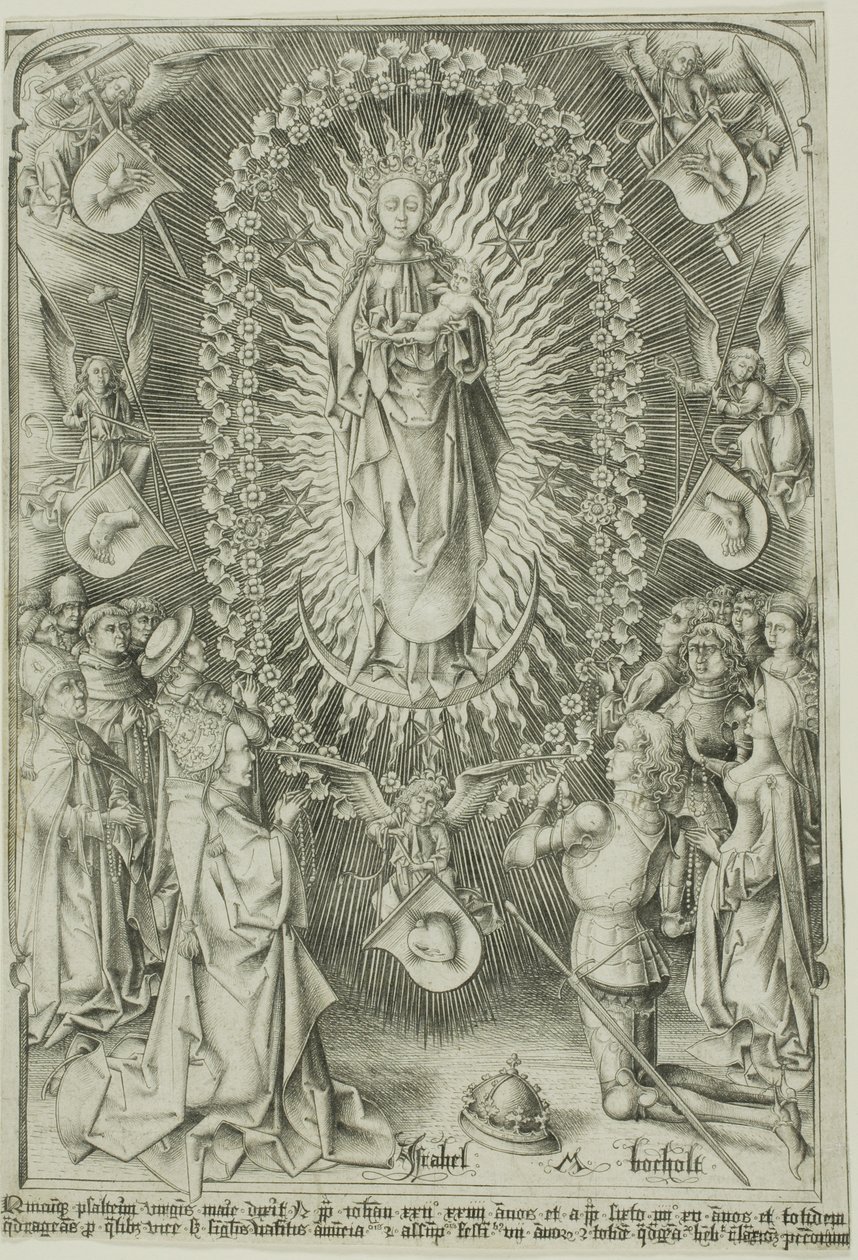 Madonna av Rosenkransen av Israhel van Meckenem the younger