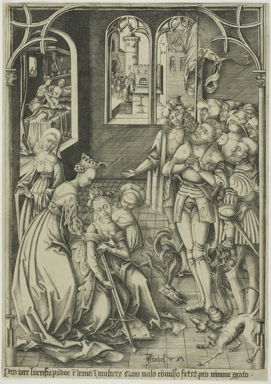 Lucretias självmord av Israhel van Meckenem the younger