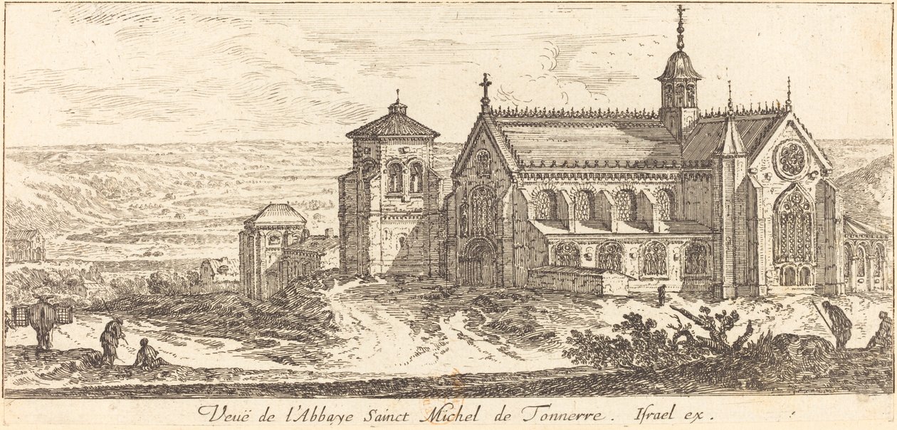 Utsikt över klostret Saint Michel de Tonnerre av Israël Silvestre