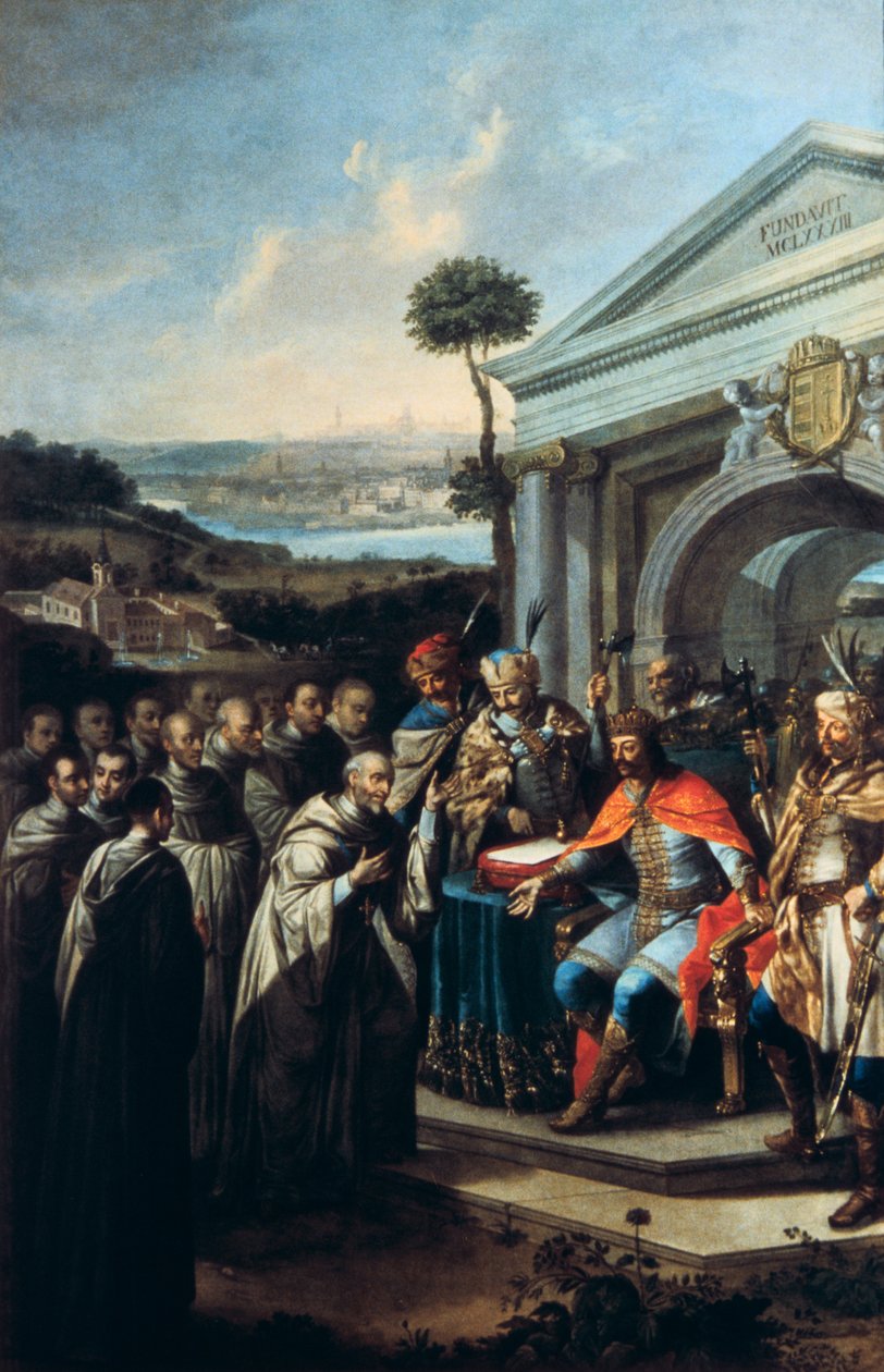 Bela III grundade cistercienserklostret i Szentgotthard 1183 1795-1796 av Istvan Dorfmeister