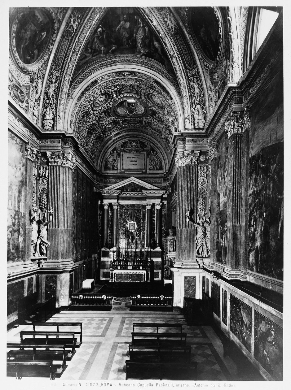 Interiör av Paolina-kapellet, Vatikanen, Rom av Italian Photographer